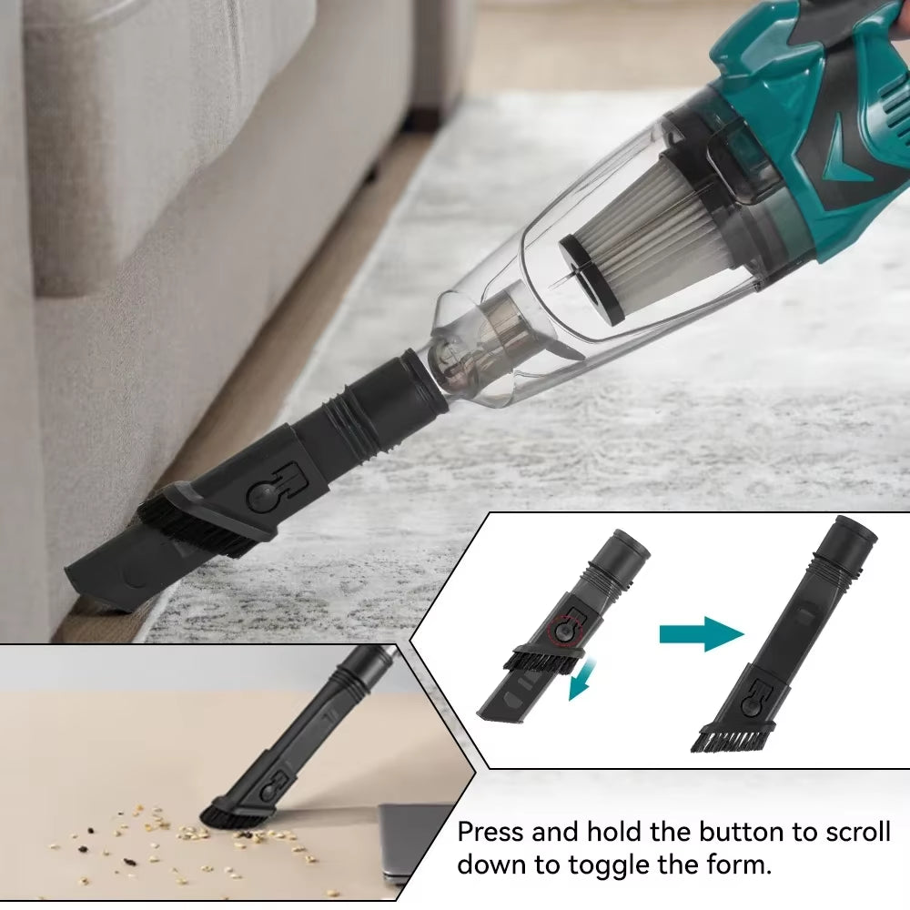 1500W Cordless Handheld Electric Vacuum Cleaner Rechargeable Cleaning Tool for Home Car Pet Hair for Makita 18V Battery